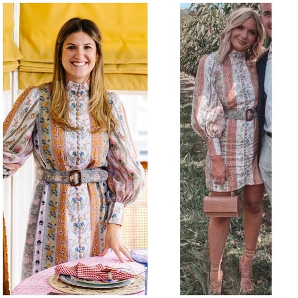 Zimmermann Luminous Linen Mixed Ribbon Stripe Belted Mini Dress US 4 Cocktail - Picture 2 of 12